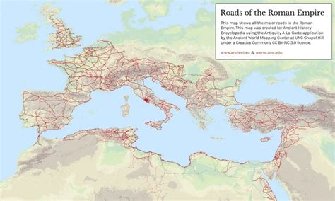 Roads of the Roman Empire - Vivid Maps