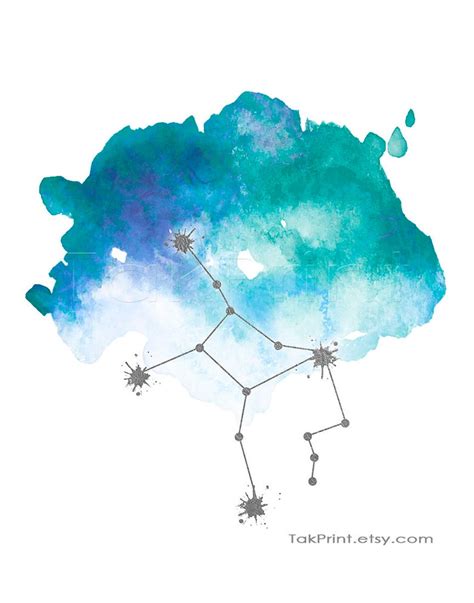 Virgo Constellation Print Virgo Art Print Virgo Zodiac Etsy