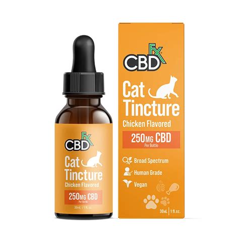 Cbdfx Cbd Oil Cat Tincture Broad Spectrum Thc Free Chicken Flavor