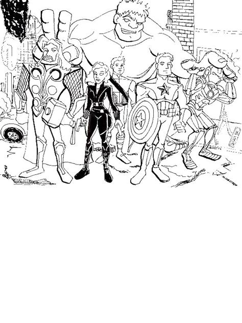 The Avengers Assemble Coloring Page - Download & Print Online Coloring ...