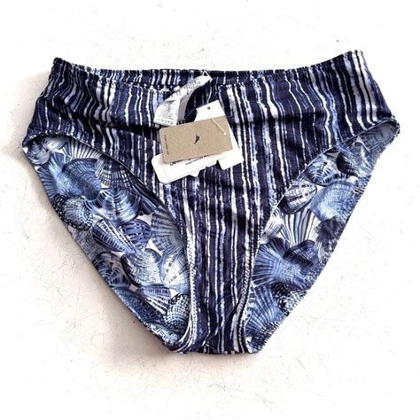 Tommy Bahama Swim Tommy Bahama Nwt Sanibelle Blue Reversible High Waist Swim Bikini Bottom