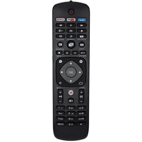 Controle Remoto Para Tv Led Philips Smart Netflix Youtube Vudu