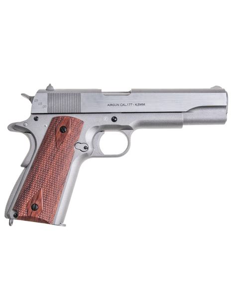 P1911 Stainless Swiss Arms Full Metal Blowback CO2 4 5mm De Swiss A