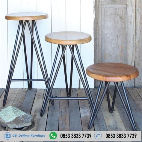 Jual Kursi Cafe Stool Modern Seri Industrial Untuk Makan Dan Bar