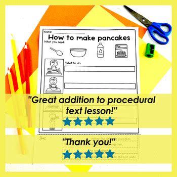 How To Make Pancakes Differentiated Procedure Writing Worksheets