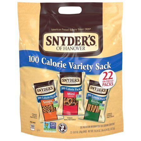 Snyder S Of Hanover Pretzels Variety Pack Of 100 Calorie Individual