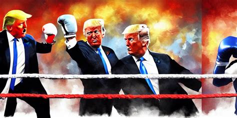 Donald Trump And Joe Biden In A Boxing Match Sharp Stable Diffusion