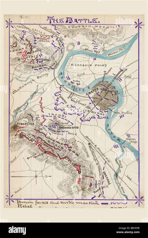 Battle of Chattanooga or Missionary Ridge Stock Photo - Alamy