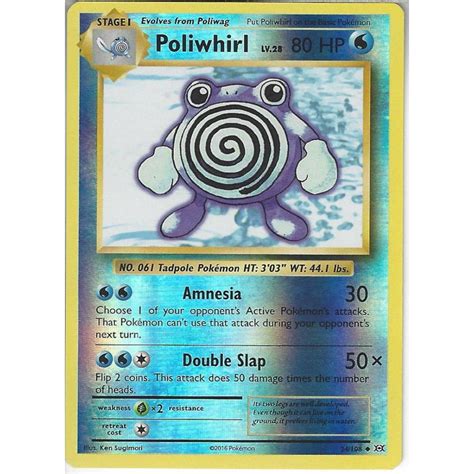 Pokemon Trading Card Game 24 108 Poliwhirl Uncommon Reverse Holo XY