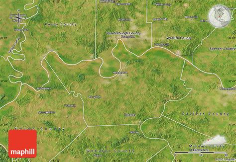 Satellite Map of Henderson County