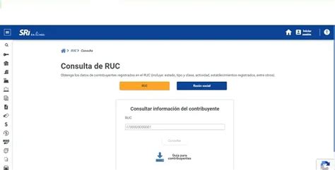 Ecuador Consulta RUC por nombre o cédula SRI en línea 2024 elyex