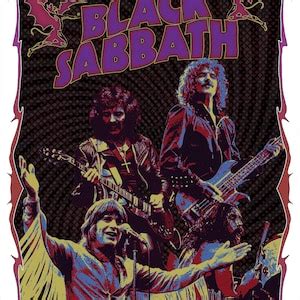 Black Sabbath Concert Poster Black Sabbath Tour Poster Retro Rock Poster Vintage Wall Art ...