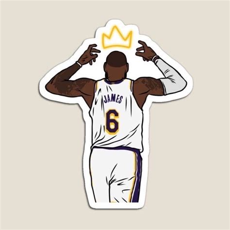 Lebron James Crowns Himself King Glossy Sticker 3 Water Etsy