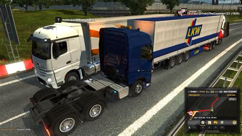 Euro Truck Simulator Multiplayer Europort Traffic Jam Youtube