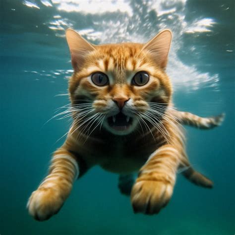 Подводная кошка | Пикабу