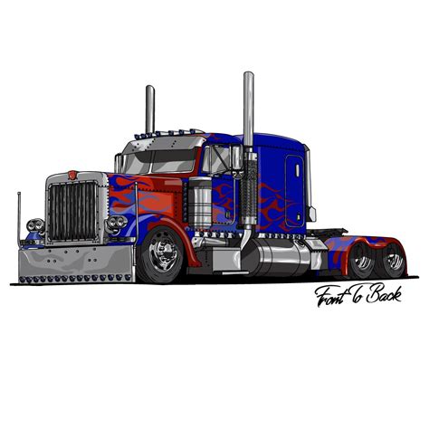 Optimus Prime Transformers Truck Lorry Custom Poster - Etsy