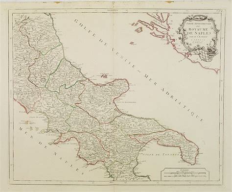 Partie Septentrionale Du Royaume De Naples Old Map By SANTINI P