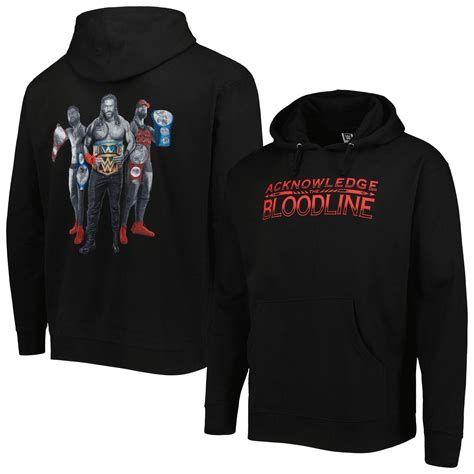 Men's Black The Bloodline Acknowledge The Bloodline Pullover Hoodie ...