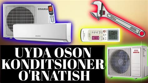 KONDITSIONER O'RNATISH. Konditsionerni Òzingiz OSON Òrnating. Установка ...