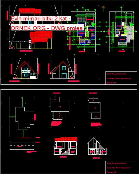 Evin Mimari Bitki Kat Dwg Projesi Autocad Projeler Hot Sex Picture