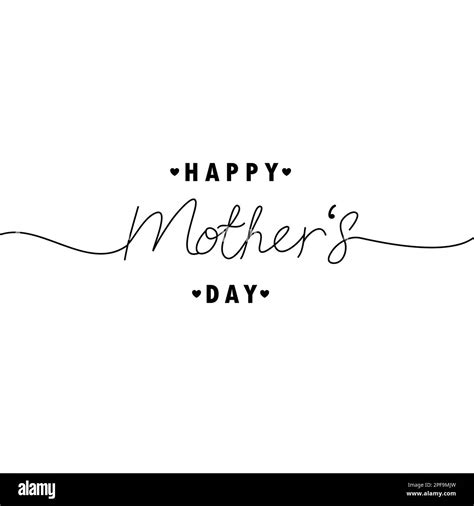 Happy Mothers Day Typography Vector Isolated On White Background Stock