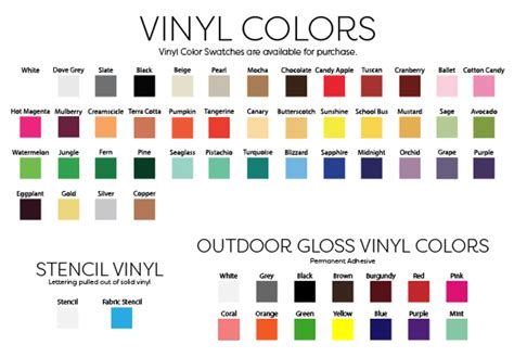 Vinyl Colors