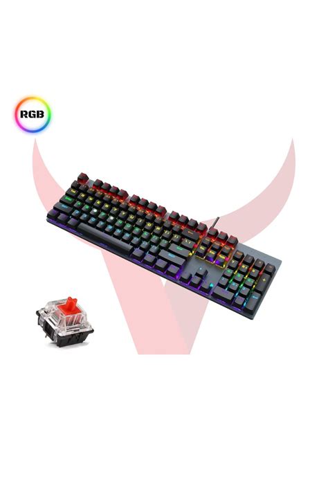 VOOKA Trol Red Switch Rgb Oyun Klavyesi Gaming Mekanik 104 Tuşlu 18 Rgb