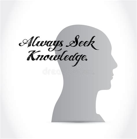 Always Seek Knowledge Sign Concept Stock Illustration Illustration Of