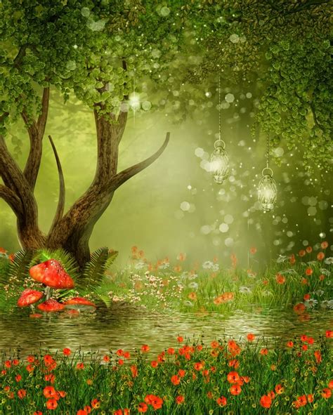 FONDOS DE PANTALLA DE BOSQUE ENCANTADO | Fantasy landscape, Fairy ...