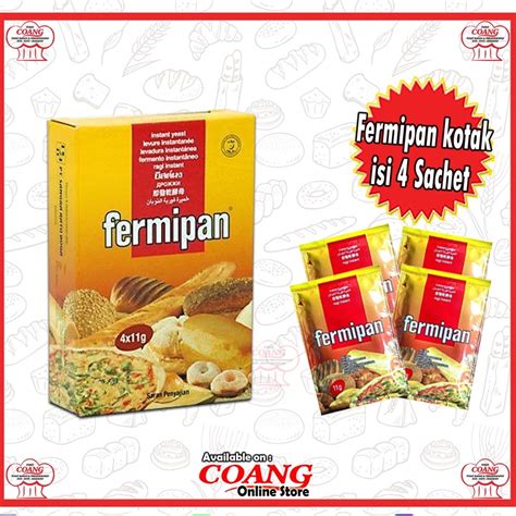 Jual Fermipan Ragi Instant Sachet Isi 4 X 11 Gr 1 Kotak Shopee