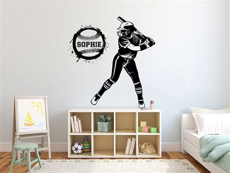 Softball Girl Wall Decal Softball Sticker Quotes Field Ice Etsy