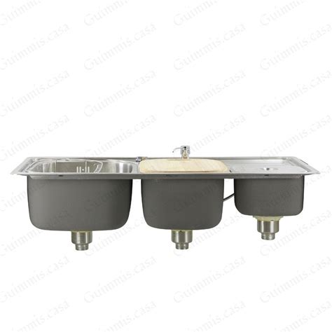 Cuba Inox Tripla Gourmet C Acessórios 100x48cm Guimmis casa