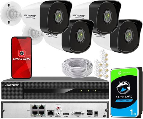 Zestaw Do Monitoringu Hikvision Zestaw Monitoringu 4 Kamery 4Mpx