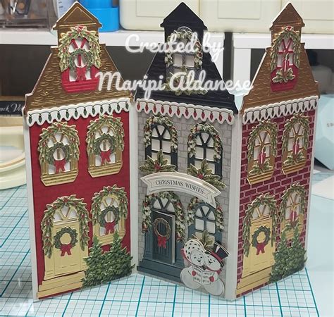 Carte Noel Triple Houses Anna Griffin Christmas Cards Anna Griffin