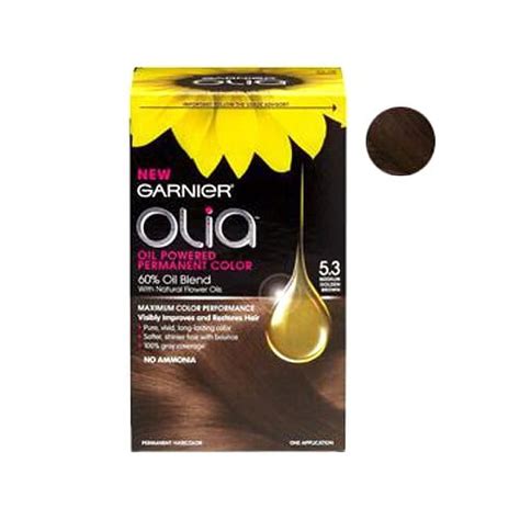 Garnier Olia Oil Powered Permanent Haircolor Medium Golden Brown 5 3 1 Kit