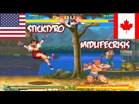 Street Fighter Alpha 2 Sticktyro Usa Vs MidLifeCrisis Canada Sfa2