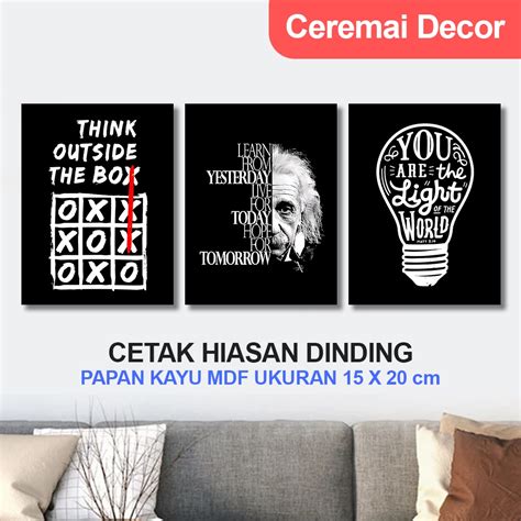 Jual Cm Decor Poster Motivasi Aesthetic Hiasan Dinding Quotes Pajangan Rumah Wall Decor Kayu