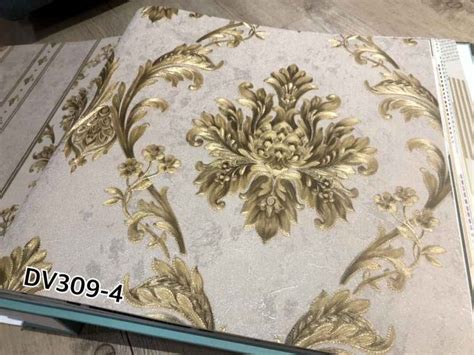 Jual Wallpaper Dinding Klasik Batik Gold Dasar Grey Abu Luxury Premium