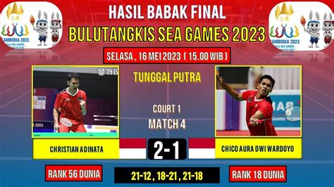 Hasil Lengkap FINAL Bulu Tangkis Sea Games 2023 Perorangan Hari Ini C