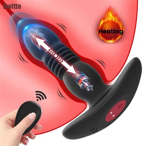 Vibromasseur télescopique sans fil pour homme Plug Anal masseur de