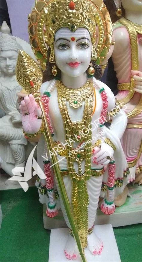 Handmade Traditional Marble Murugan Statue For Temple At Rs In