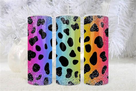 Rainbow Leopard Valentine Tumbler Warp Graphic By Peangra Creative