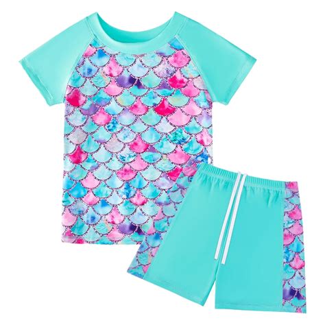 utlike girls swimsuit bathing suit  children kids short sleeve
