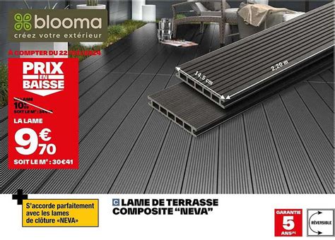 Promo Lame De Terrasse Composite Neva Chez Brico D P T Icatalogue Fr