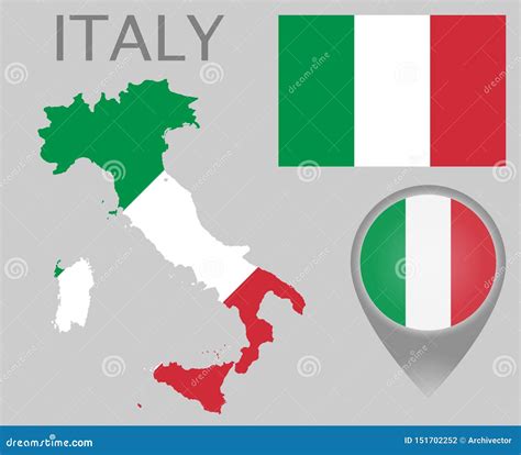 Italian Flag Map