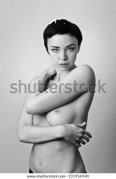Naked Woman Posing Shredded Paper Down Stock Photo 131956940 Shutterstock