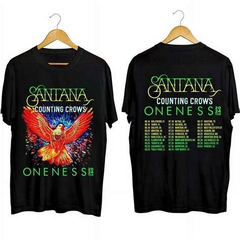 Carlos Santana And Counting Crows Shirt The Oneness Tour 2024 Shirt