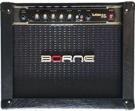 Cubo Amplificador Para Guitarra W Rms Borne Vorax Preta Soc