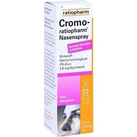 Cromo Ratiopharm Nasenspray Konservierungsfrei 15 Ml Nase Allergie