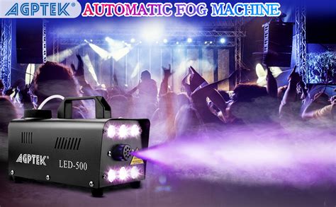 Fog Machine Agptek Automatic Spray Smoke Machine With 6 Led Lights And